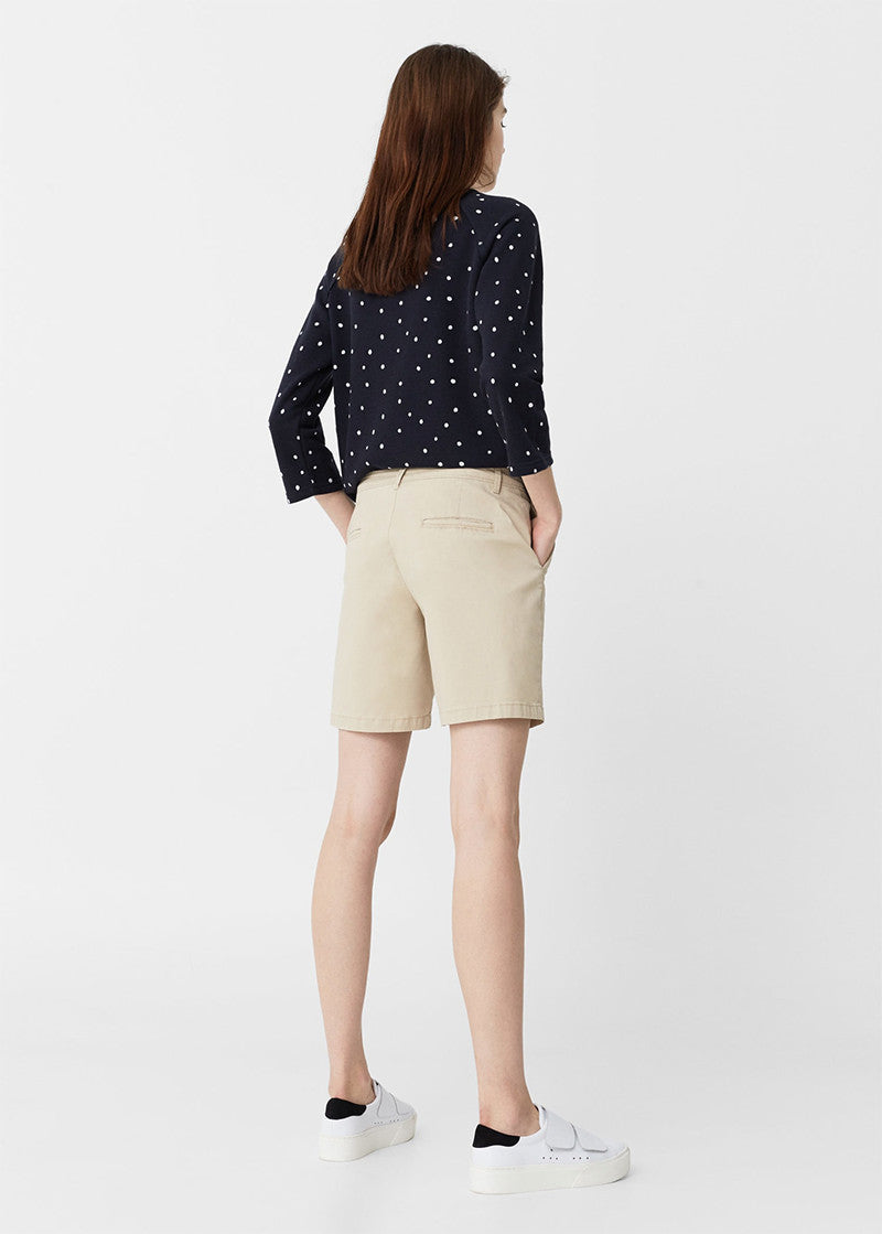 Bow polka-dot blouse